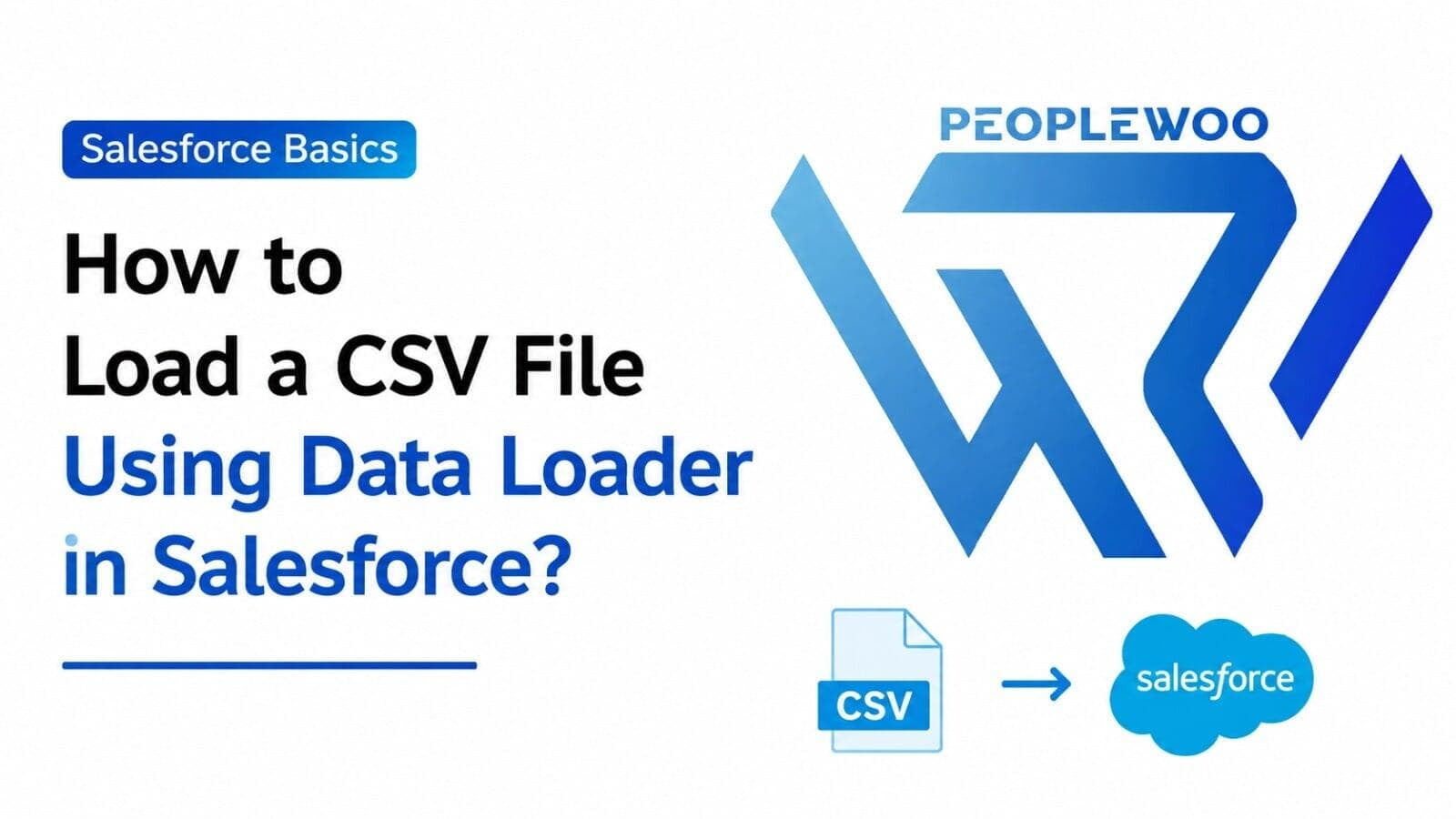 How to Load a CSV File Using Data Loader in Salesforce | Peoplewoo Skills
